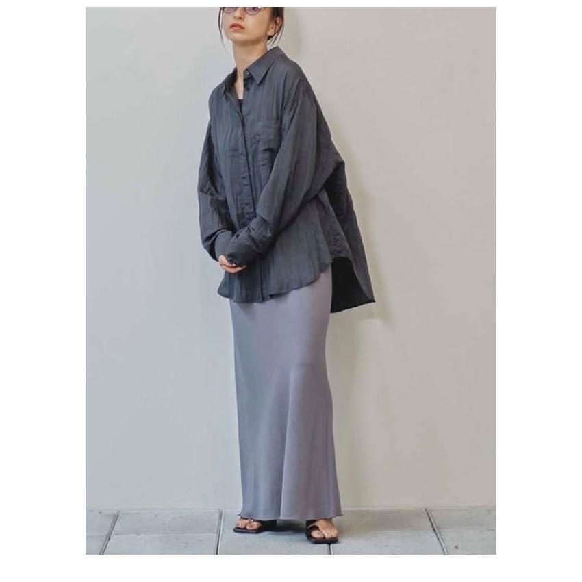 todayful Crape Satin Shirts インディゴ