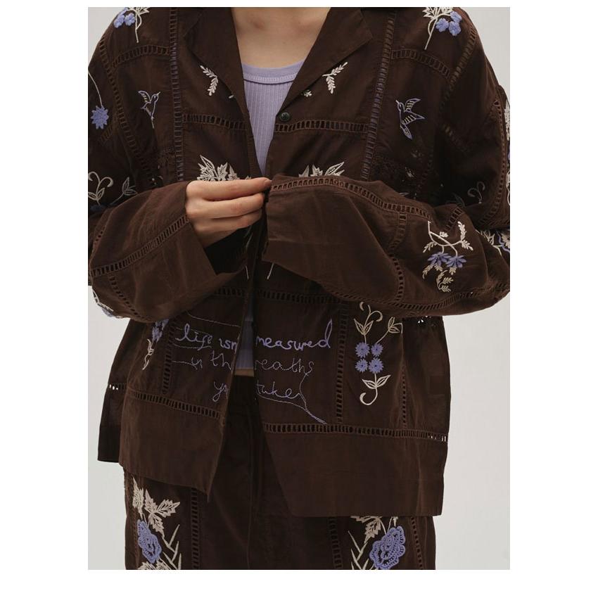 トゥデイフル TODAYFUL 2026springsummer トップス Embroidery Patchwork Shirts エンブロイダリーパッチワークシャツ 長袖の画像