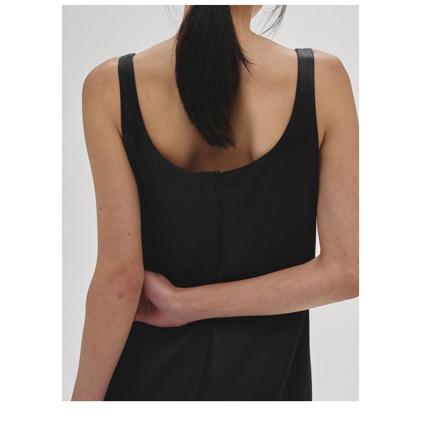 ワンピース Squareneck Satin Dress 36 todayful black Squareneck Satin Dress（マキシ丈/ロングワンピース