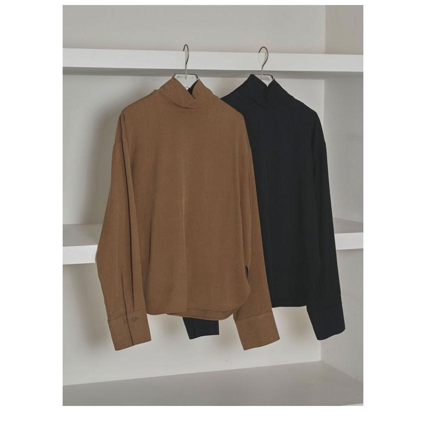 美品 todayful Peachskin Turtle Blouse ブラウン TODAYFUL TODAYFULSALE 30%OFF トゥデイフル 2025winter トップス