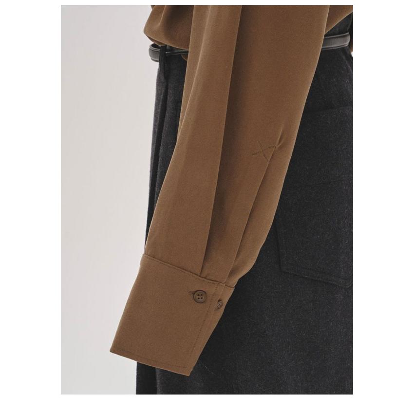 美品 todayful Peachskin Turtle Blouse ブラウン TODAYFUL TODAYFULSALE 30%OFF トゥデイフル 2025winter トップス