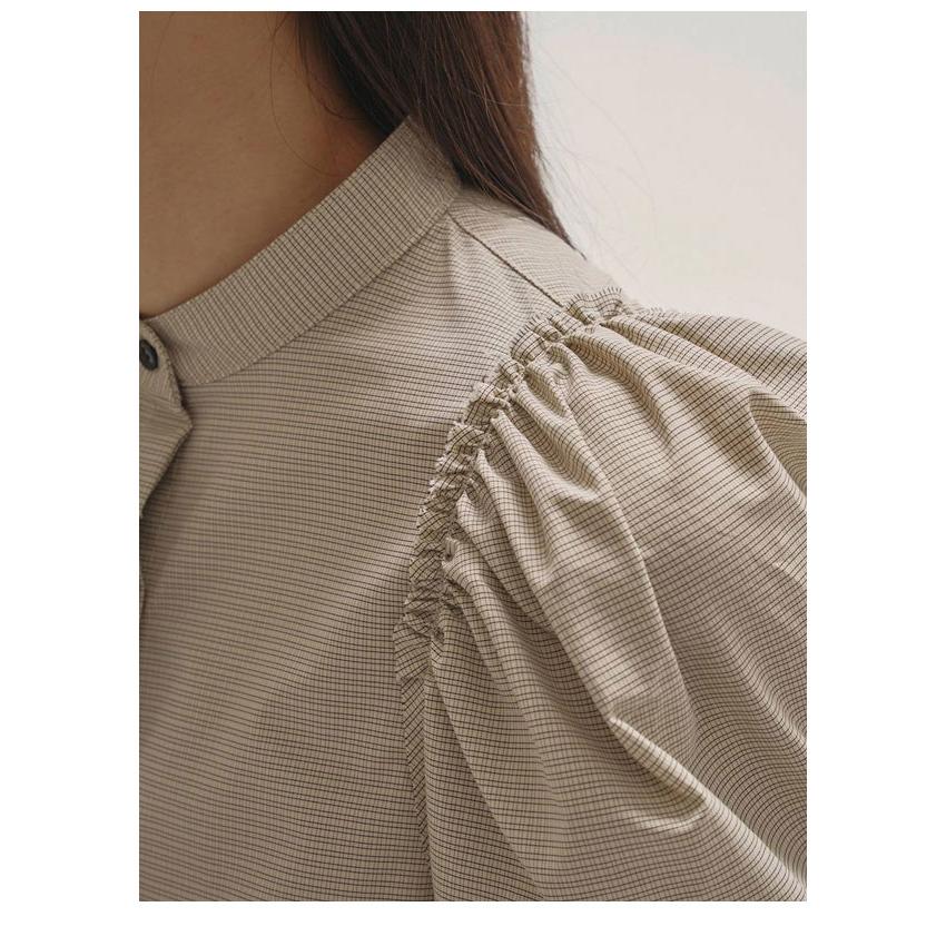 TODAYFUL トゥデイフル 2025winter トップス Puffshoulder Check