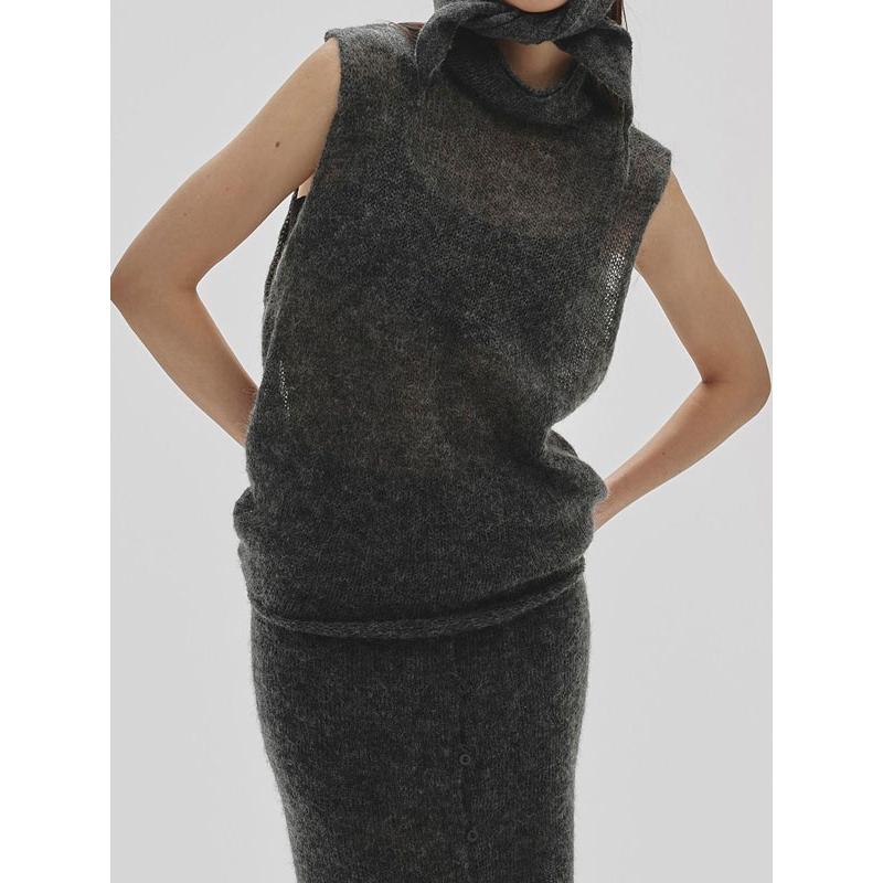 最終値下 トゥデイフル todayful ベスト　ニット　グレー TODAYFUL TODAYFULSALE 30%OFF トゥデイフル 2025prefall トップス