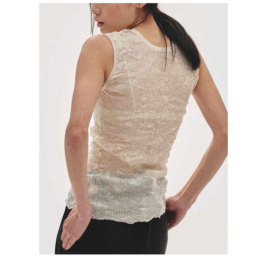 トゥデイフル TODAYFUL 2026springsummer トップス 2way Sheer Knitvest 2wayシアーニットベスト 一部6月上旬予約 ノースリーブ ミドル丈の画像