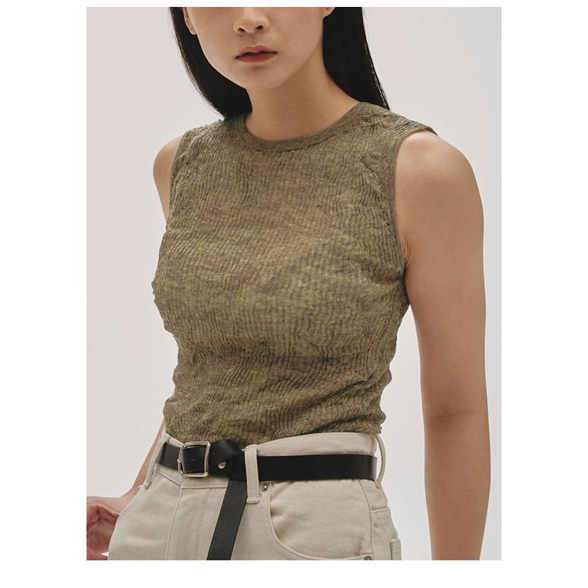トゥデイフル TODAYFUL 2026springsummer トップス 2way Sheer Knitvest 2wayシアーニットベスト 一部6月上旬予約 ノースリーブ ミドル丈の画像