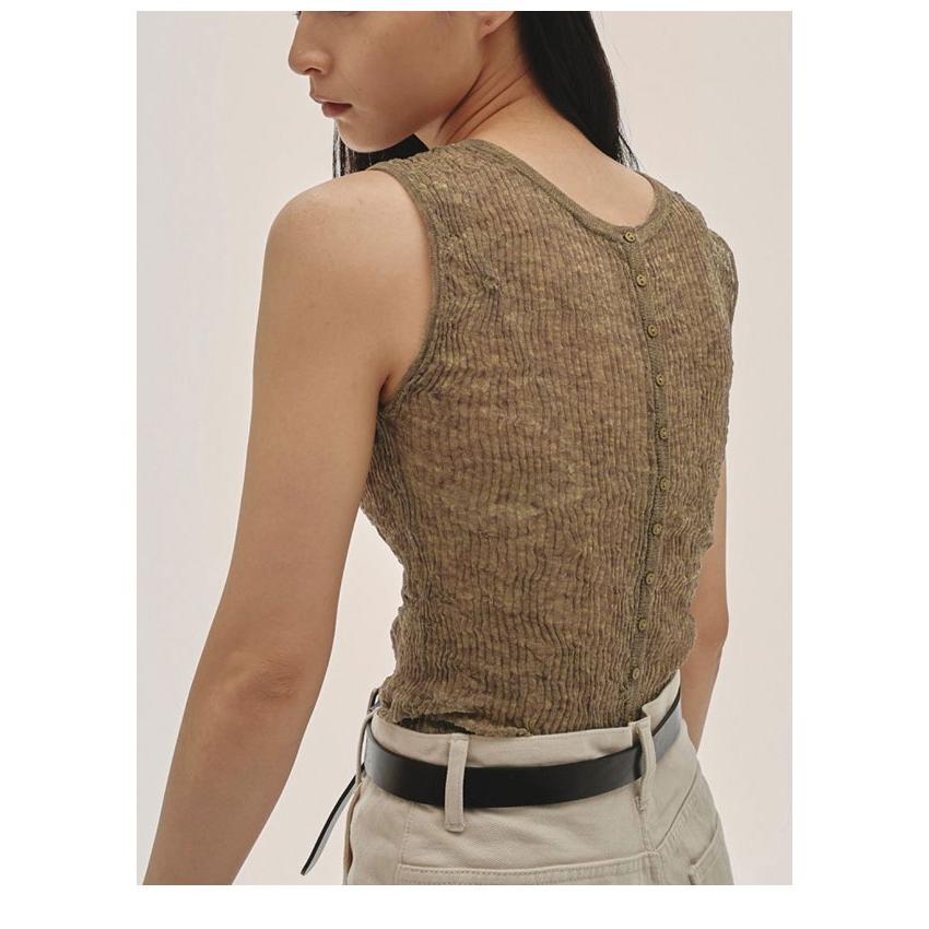 トゥデイフル TODAYFUL 2026springsummer トップス 2way Sheer Knitvest 2wayシアーニットベスト 一部6月上旬予約 ノースリーブ ミドル丈の画像