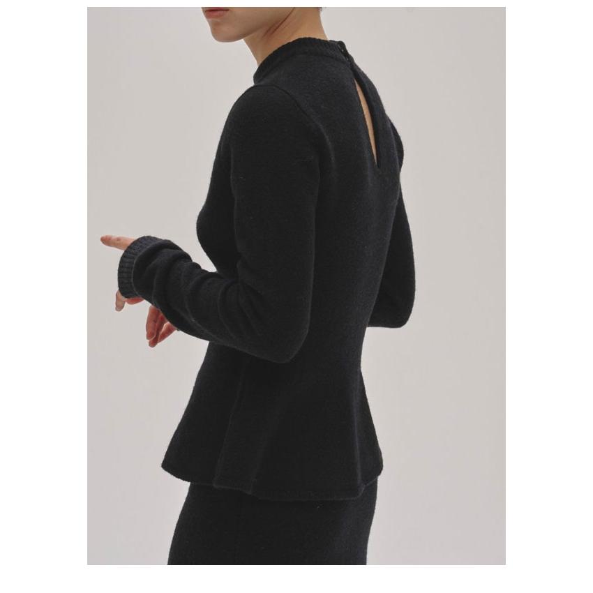 〈新品〉 todayful / Puffy Peplum Knit ブラックF TODAYFUL TODAYFULSALE 20%OFF トゥデイフル 2025winter トップス