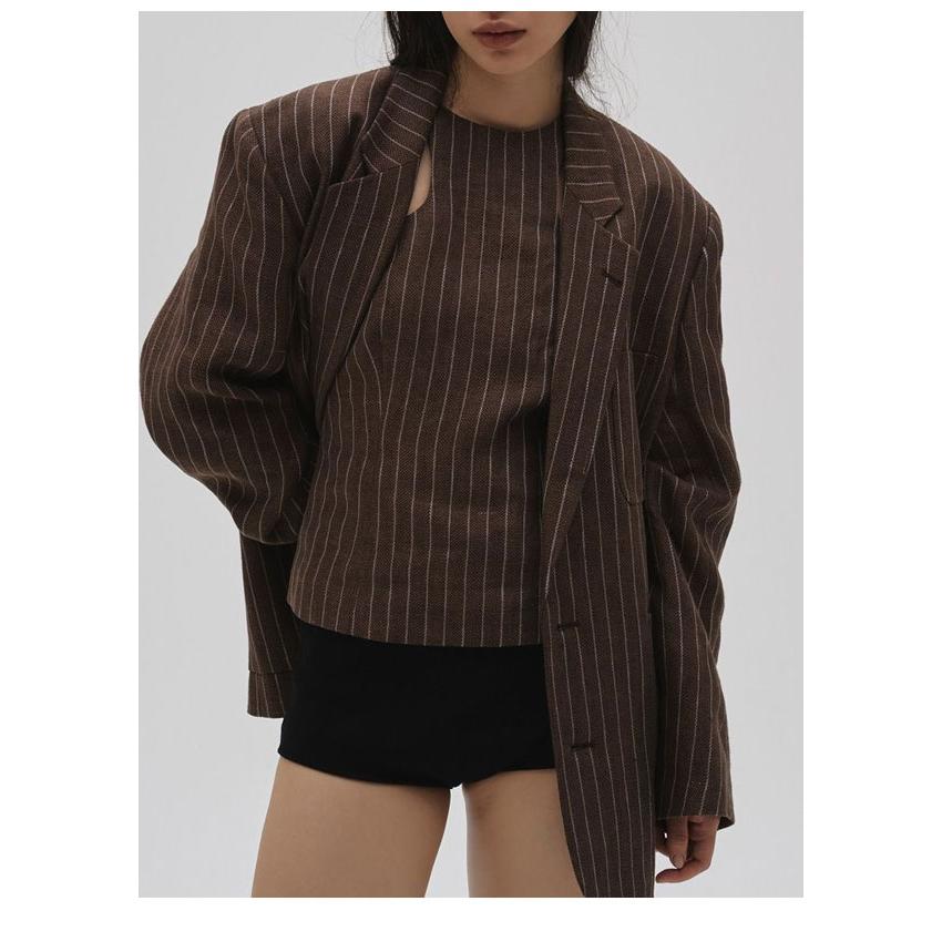 8月末頃までtodayful Boyfriend Linen Jacket TODAYFUL トゥデイフル 2026springsummer アウター Boyfriend Stripe