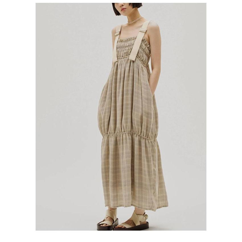 トゥデイフル TODAYFUL 2026springsummer ワンピース Check Jacquard Dress チェックジャカードドレス マキシ丈 キャミソール 12610301 26春夏の画像