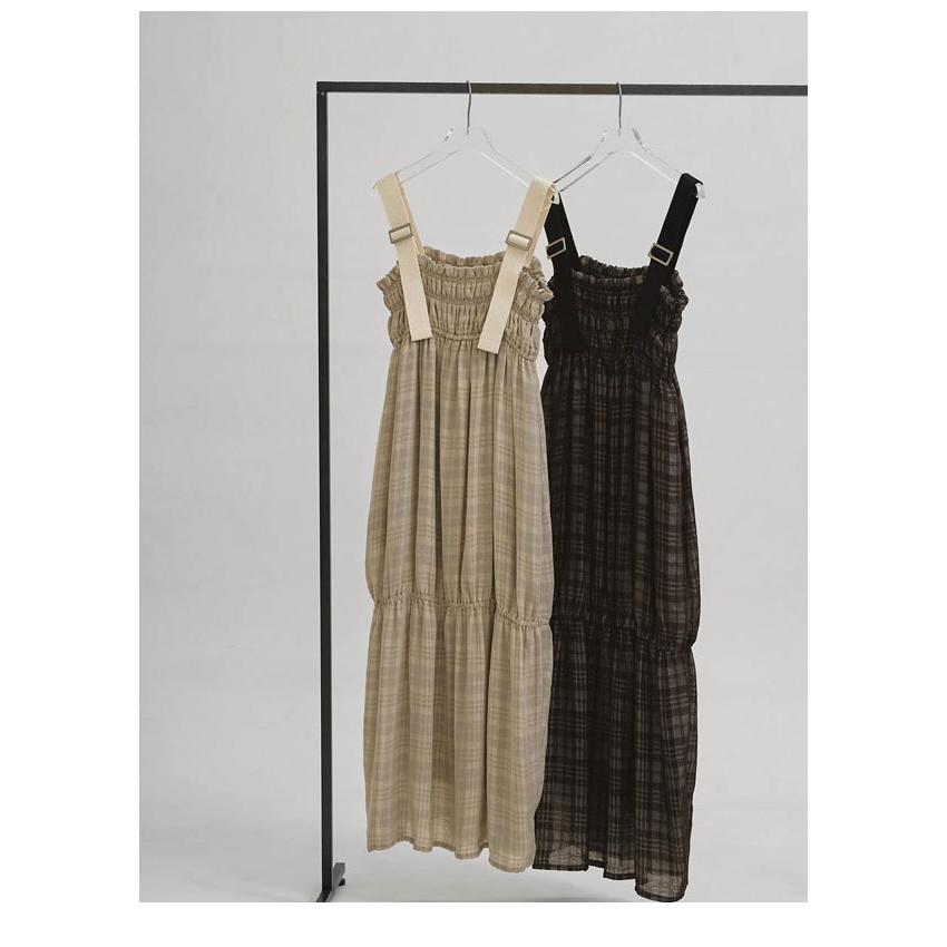 トゥデイフル TODAYFUL 2026springsummer ワンピース Check Jacquard Dress チェックジャカードドレス マキシ丈 キャミソール 12610301 26春夏の画像