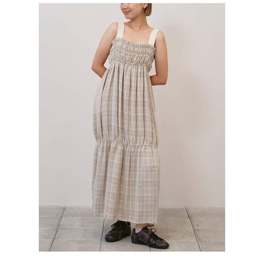 トゥデイフル TODAYFUL 2026springsummer ワンピース Check Jacquard Dress チェックジャカードドレス マキシ丈 キャミソール 12610301 26春夏の画像