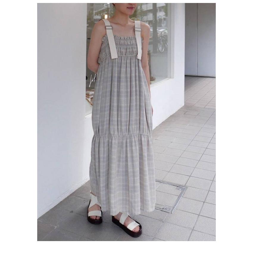 トゥデイフル TODAYFUL 2026springsummer ワンピース Check Jacquard Dress チェックジャカードドレス マキシ丈 キャミソール 12610301 26春夏の画像