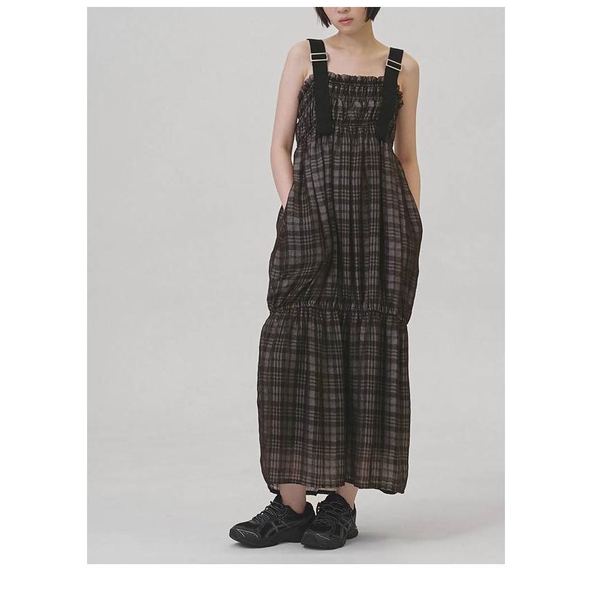 トゥデイフル TODAYFUL 2026springsummer ワンピース Check Jacquard Dress チェックジャカードドレス マキシ丈 キャミソール 12610301 26春夏の画像