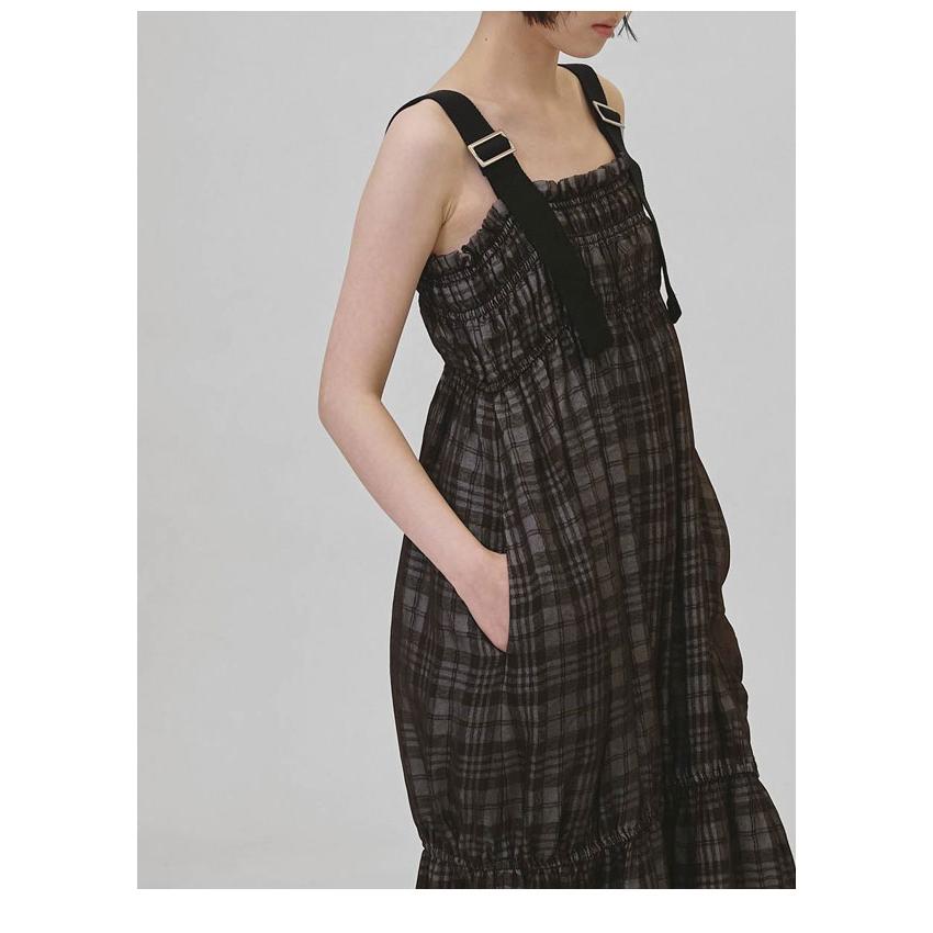 トゥデイフル TODAYFUL 2026springsummer ワンピース Check Jacquard Dress チェックジャカードドレス マキシ丈 キャミソール 12610301 26春夏の画像