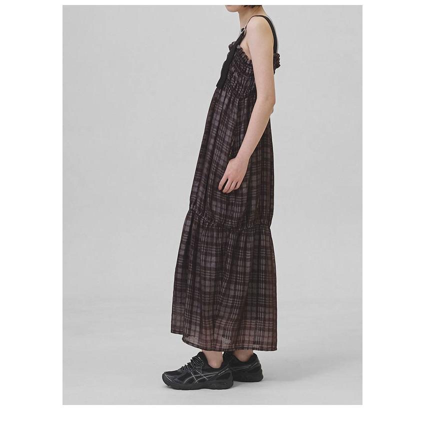 トゥデイフル TODAYFUL 2026springsummer ワンピース Check Jacquard Dress チェックジャカードドレス マキシ丈 キャミソール 12610301 26春夏の画像