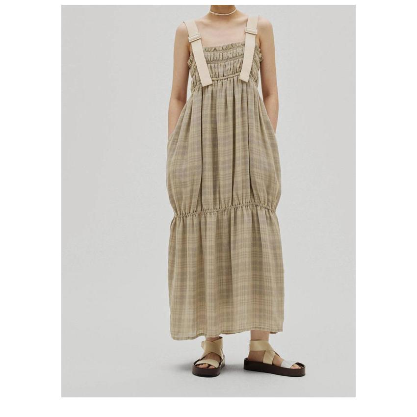 トゥデイフル TODAYFUL 2026springsummer ワンピース Check Jacquard Dress チェックジャカードドレス マキシ丈 キャミソール 12610301 26春夏の画像