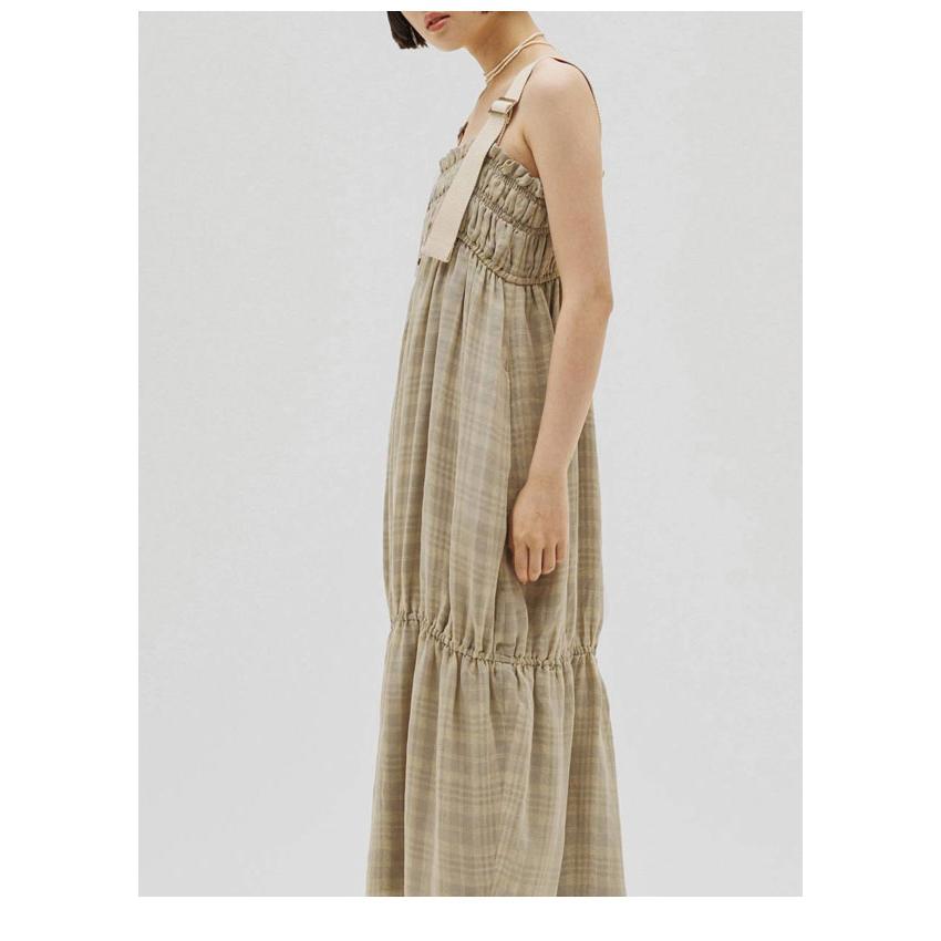 トゥデイフル TODAYFUL 2026springsummer ワンピース Check Jacquard Dress チェックジャカードドレス マキシ丈 キャミソール 12610301 26春夏の画像