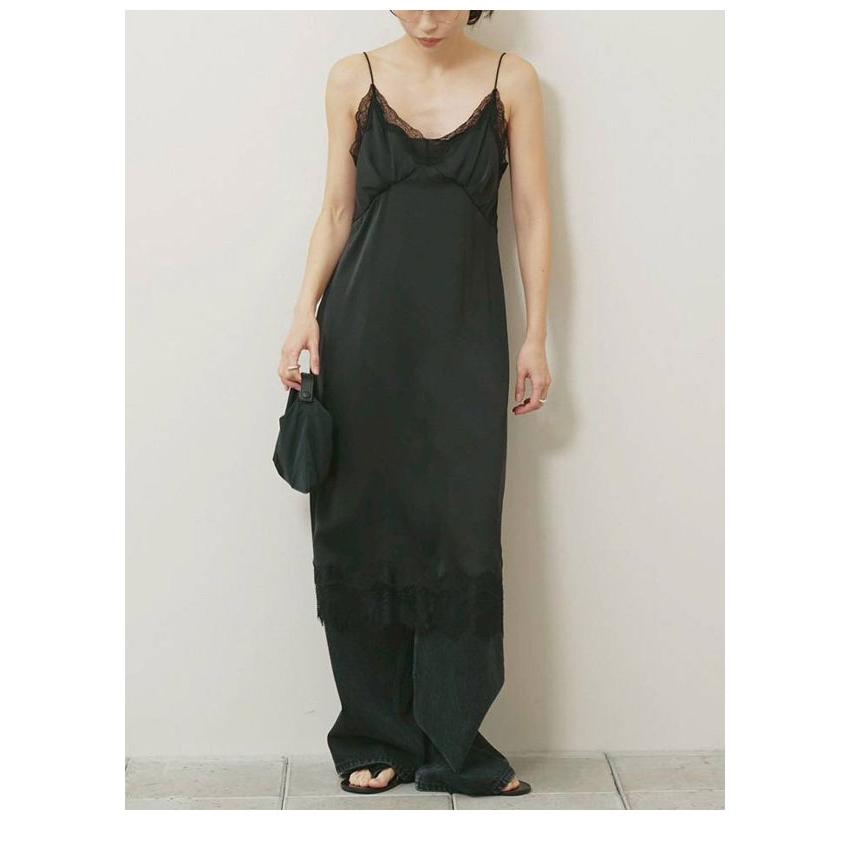TODAYFUL Satin Lace Dress（ブラック）38 TODAYFUL トゥデイフル 2026Prefall ワンピース Satin Lace Dress