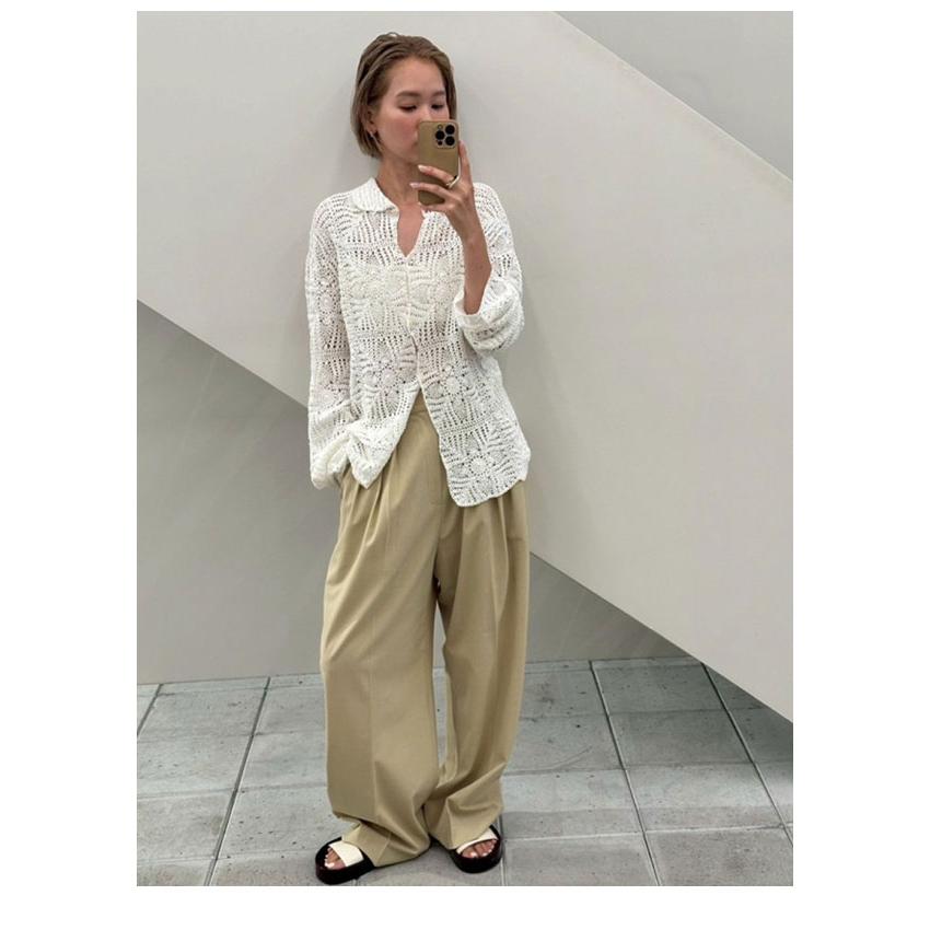 シャツ+ブラウス(半袖+袖なし) todayful Crochet Over Shirts TODAYFUL（トゥデイフル）の「TODAYFUL(トゥデイフル) 
