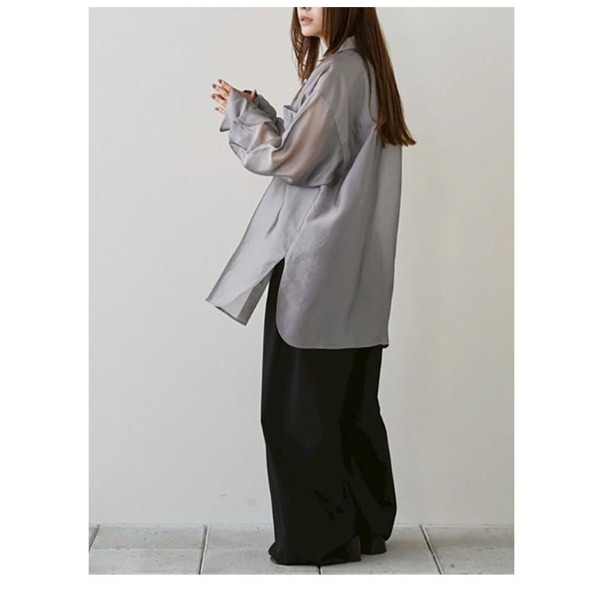 TODAYFUL Silky Over Shirts チャコールグレー TODAYFUL（トゥデイフル）の「シルキーオーバーシャツ（シャツ