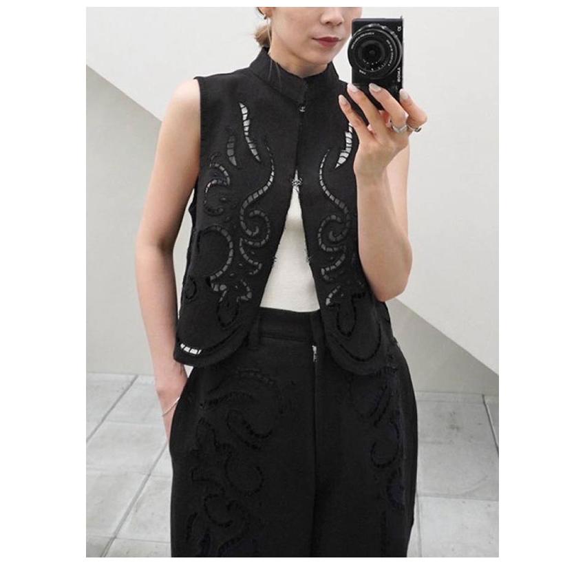 TODAYFUL トゥデイフル 2026Prefall トップス Cut Lace Twill Vest