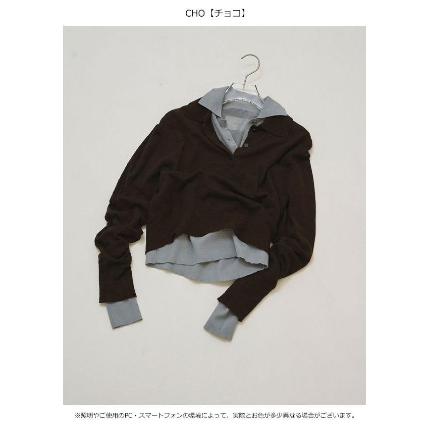 TODAYFUL Layered Polo knit チョコのみです TODAYFUL トゥデイフル 2026springsummer トップス Layered Polo Knit