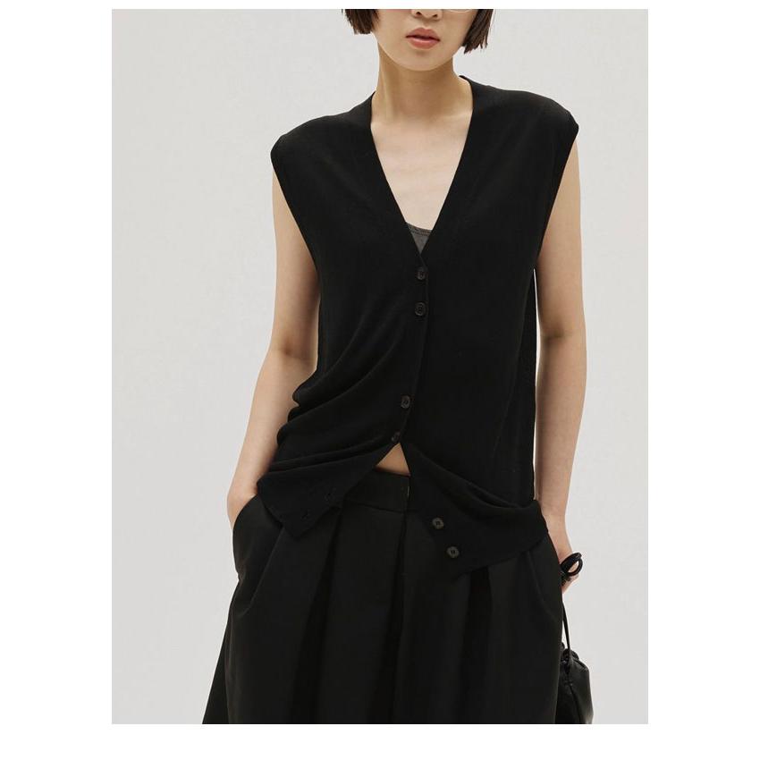 トゥデイフル TODAYFUL 2026springsummer トップス Tencelsilk Knit Vest テンシルシルクニットベスト ミドル丈 ノースリーブ 12610517 26春夏の画像