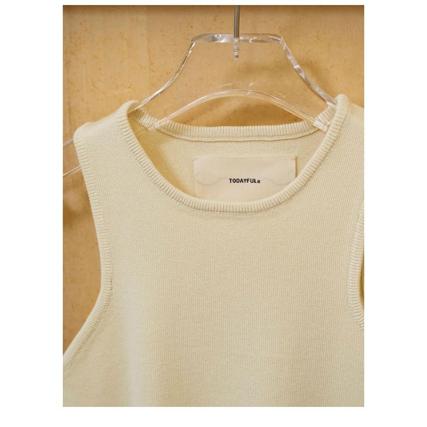 購入前確認しますコメントください専用todayful タンク　白 TODAYFUL トゥデイフル 2026springsummer トップス Crewneck Knit