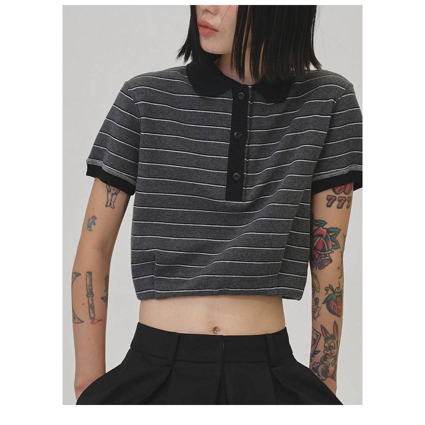 Todayful☆レア☆オフショルトップス☆black TODAYFUL トゥデイフル 2026springsummer トップス Border Polo Tops