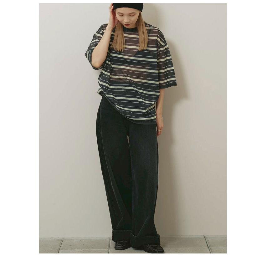 TODAYFUL トゥデイフル 2026Prefall トップス Sheer Border T-shirt