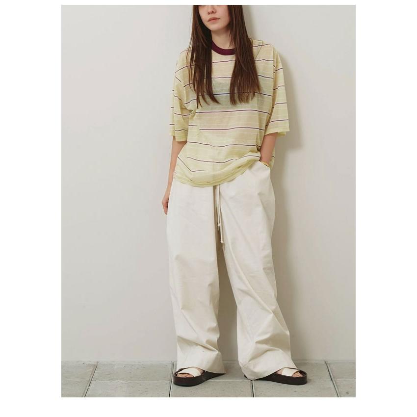 TODAYFUL トゥデイフル 2026Prefall トップス Sheer Border T-shirt