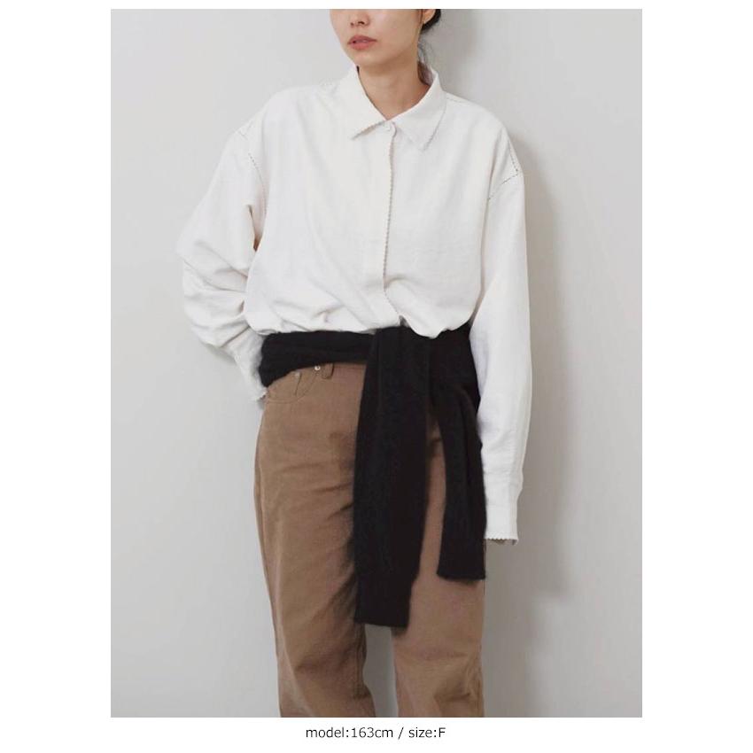 トップス Todayful embroidery shirt White TODAYFUL トゥデイフル 2026Winter トップス Softsuede Embroidery