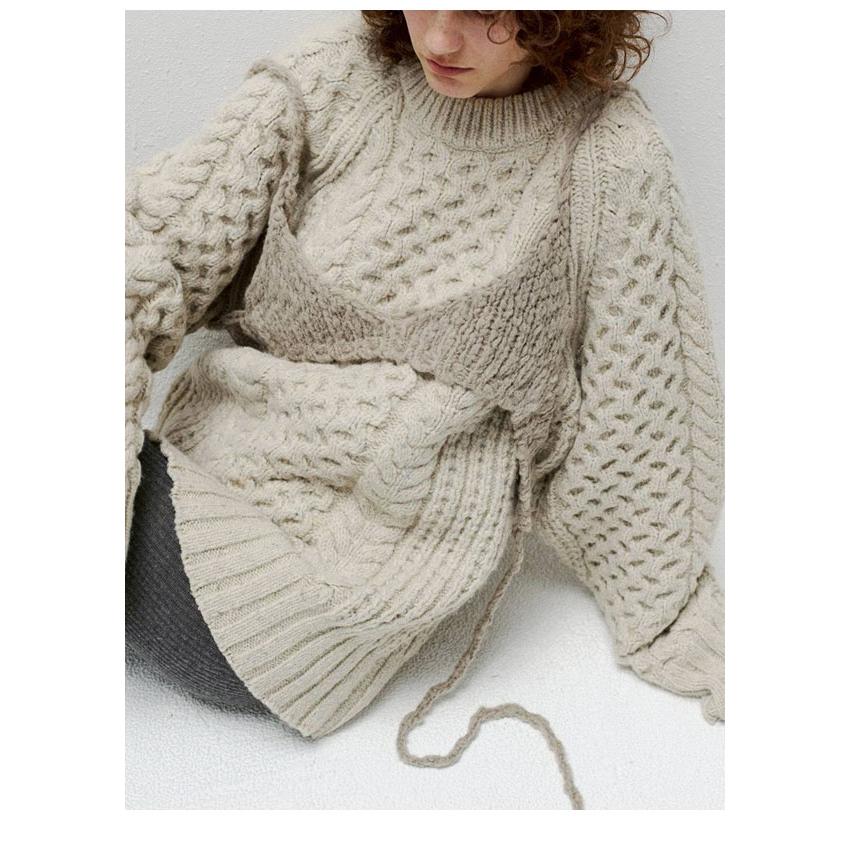 トゥデイフル TODAYFUL 2026Winter トップス Cable Over Knit 12月中旬〜1月上旬予約 ケーブルオーバーニット 長袖 ミドル丈 12620518 26冬の画像