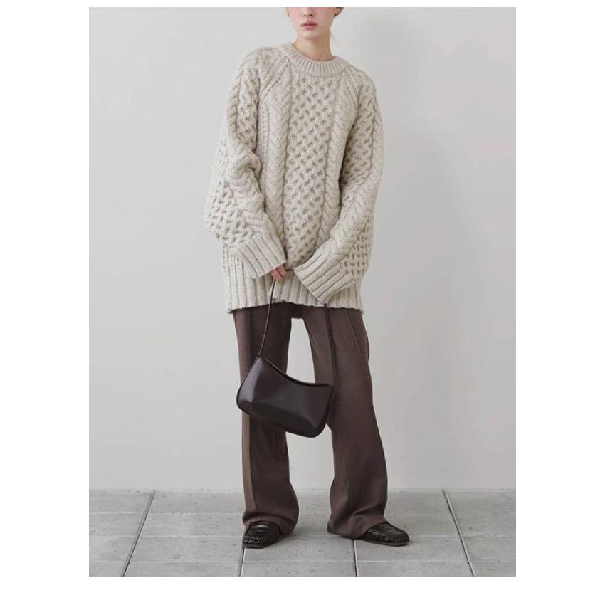 トゥデイフル TODAYFUL 2026Winter トップス Cable Over Knit 12月中旬〜1月上旬予約 ケーブルオーバーニット 長袖 ミドル丈 12620518 26冬の画像