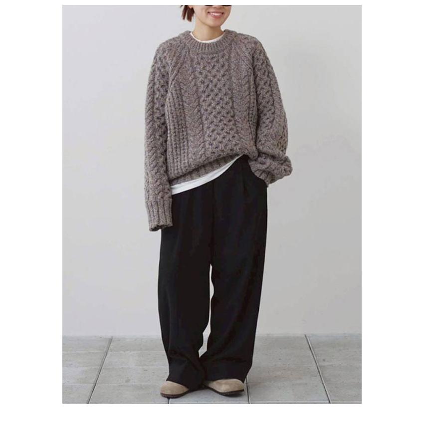 トゥデイフル TODAYFUL 2026Winter トップス Cable Over Knit 12月中旬〜1月上旬予約 ケーブルオーバーニット 長袖 ミドル丈 12620518 26冬の画像