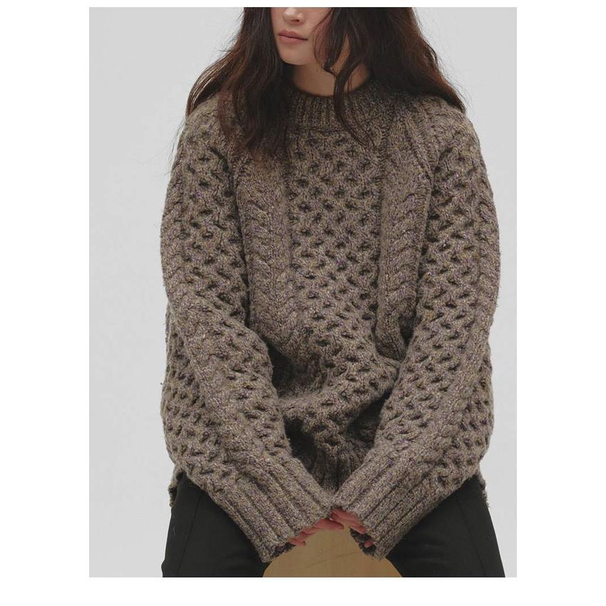 トゥデイフル TODAYFUL 2026Winter トップス Cable Over Knit 12月中旬〜1月上旬予約 ケーブルオーバーニット 長袖 ミドル丈 12620518 26冬の画像