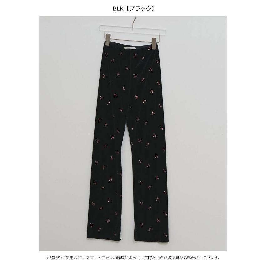 TODAYFUL トゥデイフル 2026Winter ボトムス Petit Flower Velour