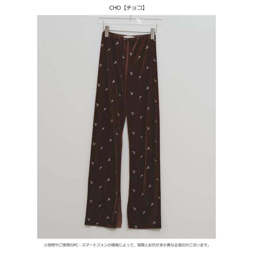 TODAYFUL トゥデイフル 2026Winter ボトムス Petit Flower Velour