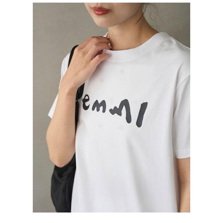 emmi 新作10%OFF エミ トップス ペイントemmiロゴTシャツ/UVカット