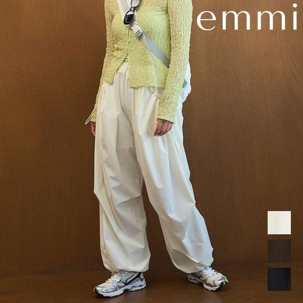 emmi 新作10%OFF エミ ボトムス eco ボリュームパラシュートパンツ/撥