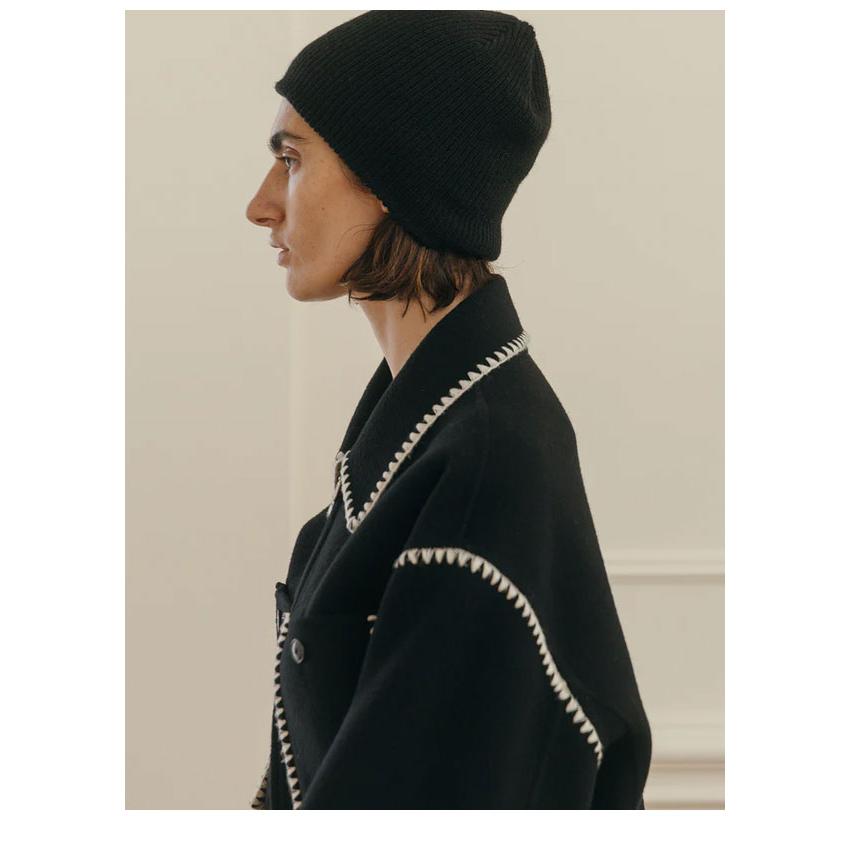 クレドナ CREDONA アウター WOOL EMBROIDERY SHORT ZIP JACKET ミドル