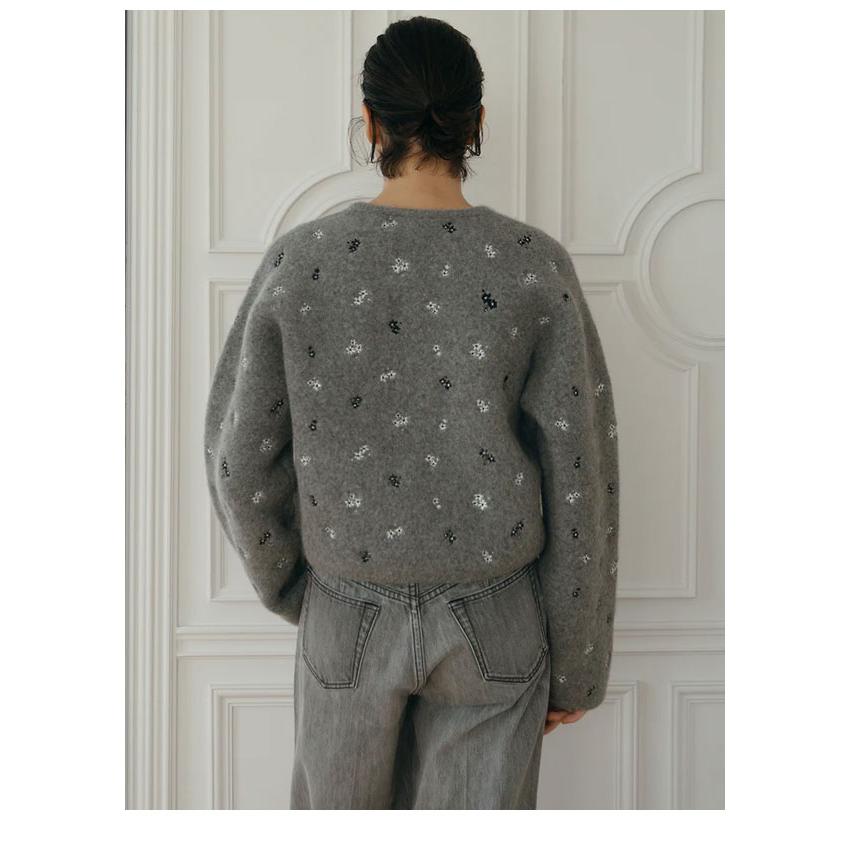 ジャケット・アウター credona flower embroidery knit jacket CREDONA（クレドナ） アウター FLOWER EMBROIDERY KNIT JACKET 1月中旬