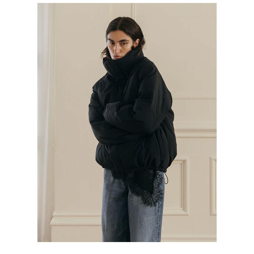 credona ストール付き2wayダウンジャケット BLACK CREDONA（クレドナ） 新作10%OFF アウター FRENCH DUVET DOWN フレンチ