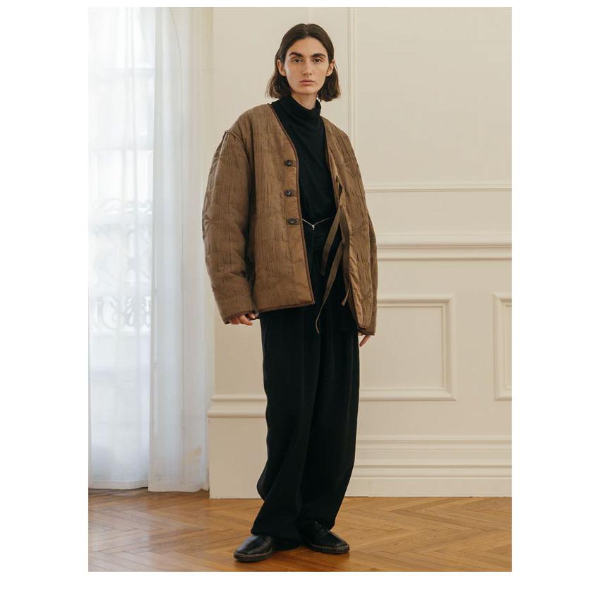 新作10%OFF クレドナ CREDONA アウター KIRYU JACQUARD LINER JACKET 桐生ジャガードラインジャケット 長袖 ミドル丈 セットアップ 1425602403 1425620404の画像