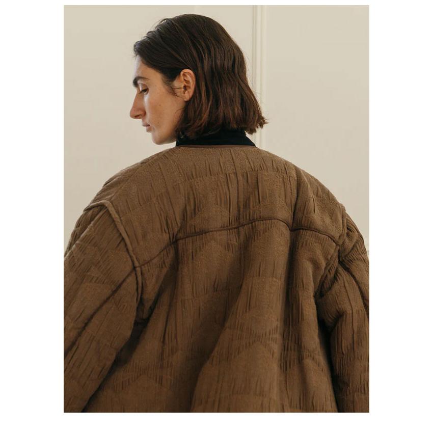 新作10%OFF クレドナ CREDONA アウター KIRYU JACQUARD LINER JACKET 桐生ジャガードラインジャケット 長袖 ミドル丈 セットアップ 1425602403 1425620404の画像