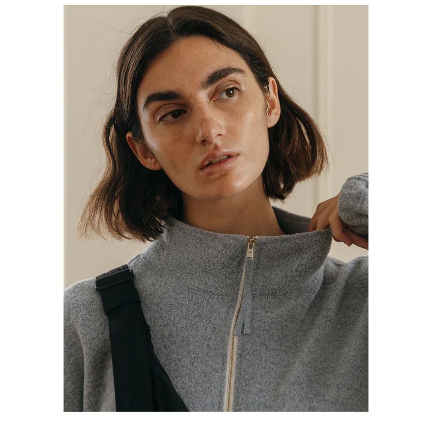 CREDONA（クレドナ） 新作10%OFF トップス WOOL PILE HALF ZIP TOP