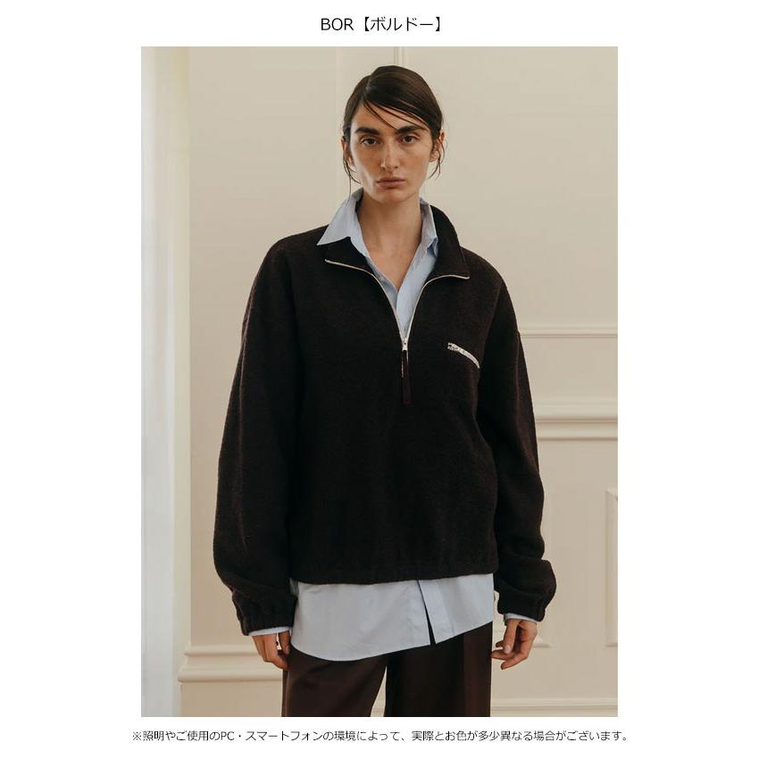 CREDONA（クレドナ） 新作10%OFF トップス WOOL PILE HALF ZIP TOP