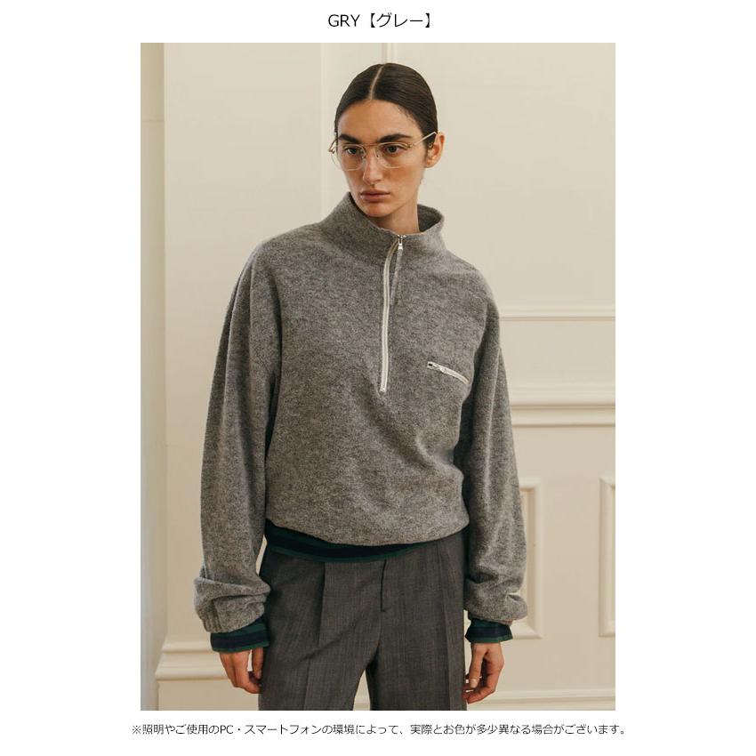 CREDONA（クレドナ） 新作10%OFF トップス WOOL PILE HALF ZIP TOP