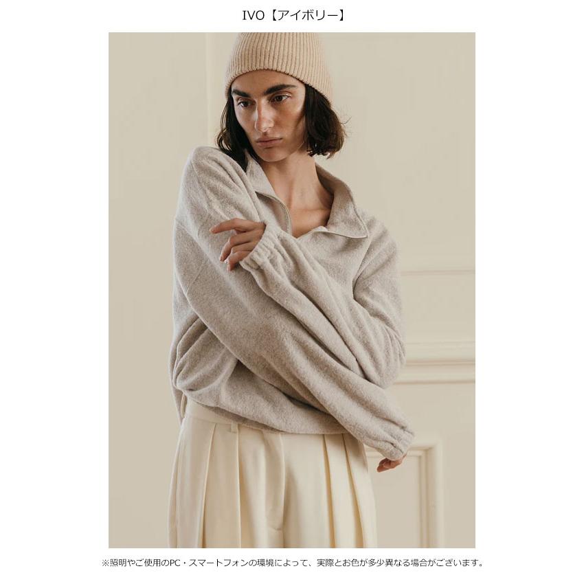 CREDONA（クレドナ） 新作10%OFF トップス WOOL PILE HALF ZIP TOP