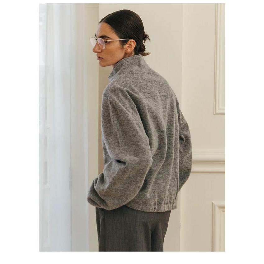 CREDONA（クレドナ） 新作10%OFF トップス WOOL PILE HALF ZIP TOP